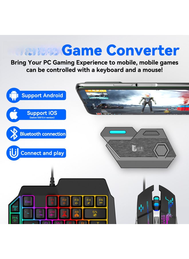 وحدة تحكم ألعاب الكمبيوتر الرقمية عصا التحكم اللاسلكية بلوتوث لأجهزة Android Ios المتوافقة مع Xbox 360 Ps3- لون المنتج: مجموعة ماوس لوحة مفاتيح للسفر اليدوية Mix SE 2 [محول Mix Se + لوحة مفاتيح K13 + ماوس G4 + دعامة]]