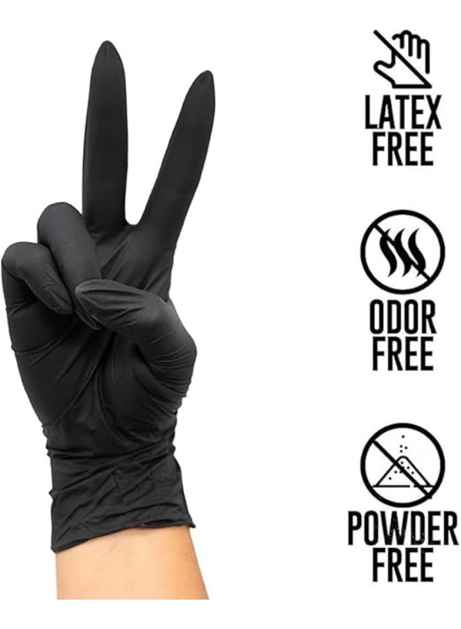 general Nitrile Exam gloves disposable latex free Powder Free Chemical Resistance Disposable Gloves for Medical Exam, Home, Cleaning, Food Prep, Food safe and Non-Sterile (5 Pack x 100 Pieces) Medium - Image 2