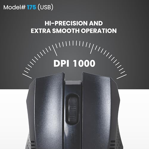 Prodot USB Plug & Play Ergonomic Wired Mouse I High Resolution 1000 DPI Optical Sensor I 5M Key Press Life & Clickable Scroll Wheel I 1 Year Warranty I Compatible with Windows, iOS, Linux - Image 3