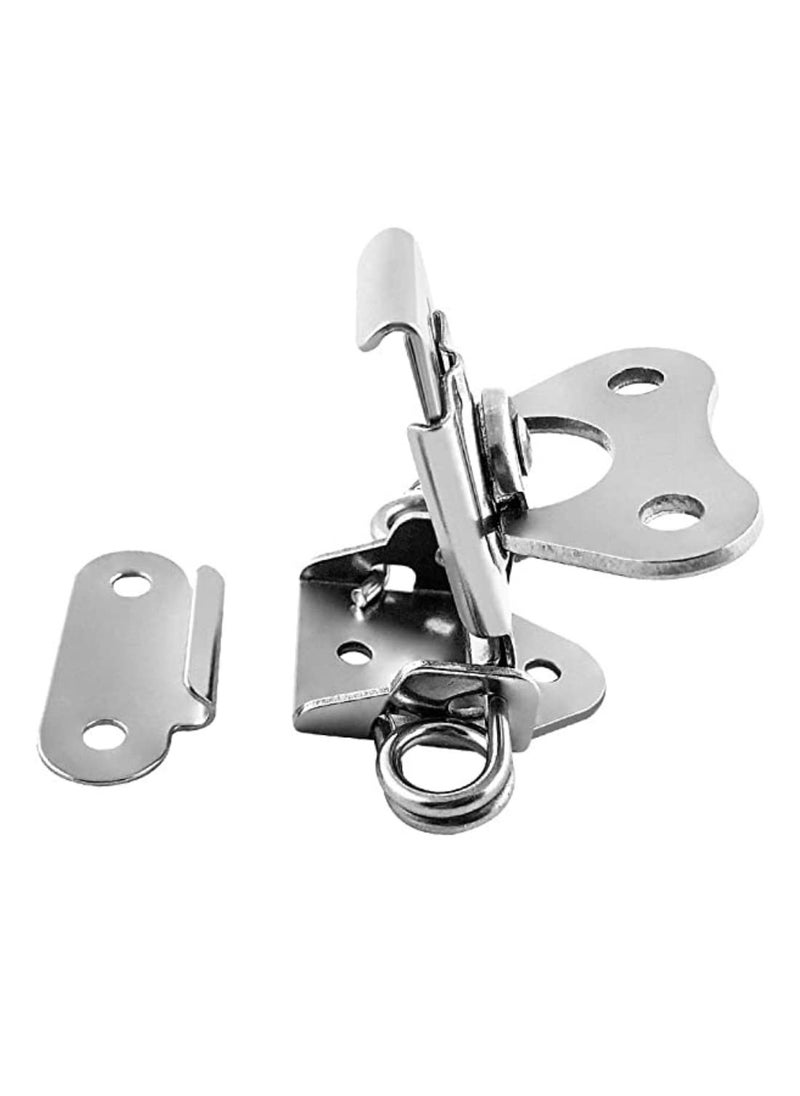 PVN Imported Tension Latch with Butterfly Strike Stainless Steel SUPIEROR Quality Twist Latch with Keeper and Spring Butterfly LatchPack of 1