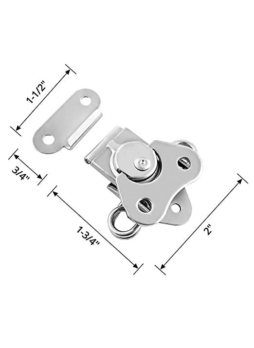 PVN Imported Tension Latch with Butterfly Strike Stainless Steel SUPIEROR Quality Twist Latch with Keeper and Spring Butterfly LatchPack of 1