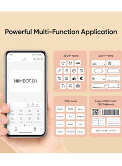 NIIMBOT NIIMBOT B1 2 Inch Label Maker with 1 Roll Free Tape 2 inches Width Business Price Gun Thermal Label Printer Shipping Label Tag Writer for Home Office Organization Commercial Use  - Image 4