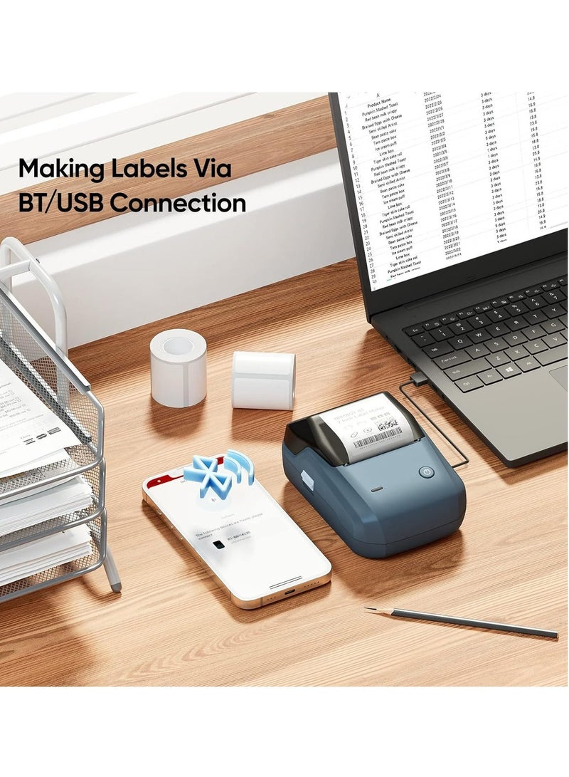 NIIMBOT B1 2 Inch Label Maker with 1 Roll Free Tape 2 inches Width Business Price Gun Thermal Label Printer Shipping Label Tag Writer for Home Office Organization Commercial Use - Image 2