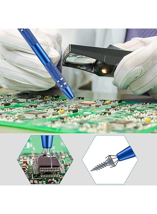 Photon 2 Pcs 4 Claw Pick up Tool, 4 Claw Pick up Tool Piercing Ball Grabber 4 Prongs Jeweler's Pickup Holder Grabber Claw for Ic Chips Electronic Component Nail Clamping Gem - Image 4