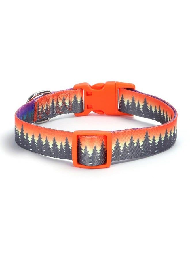NENESUPPLY Moonpet Dog Collars for Puppy X-Small Small Medium Large Dogs - Unisex Cute Design Boys Girls Dog Pet Collar Soft Adjustable Bohemia Fancy Floral Dog Collars-Forest-L  - Image 3
