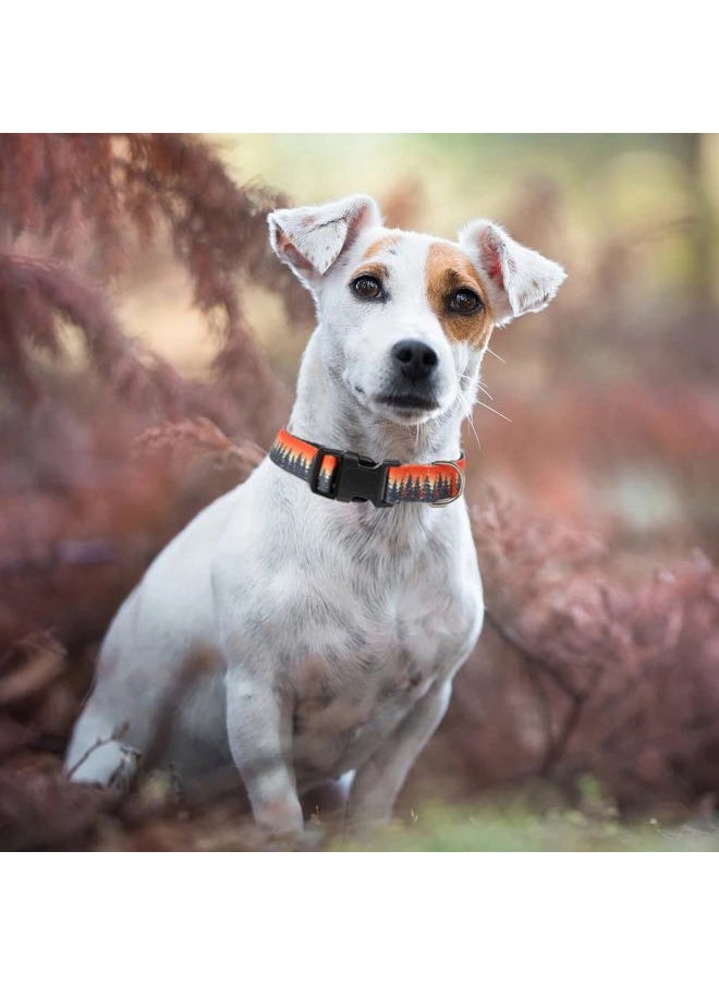 NENESUPPLY Moonpet Dog Collars for Puppy X-Small Small Medium Large Dogs - Unisex Cute Design Boys Girls Dog Pet Collar Soft Adjustable Bohemia Fancy Floral Dog Collars-Forest-L  - Image 5