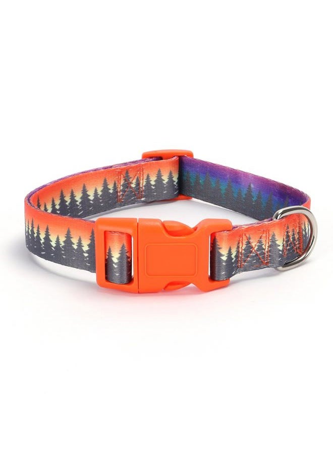 NENESUPPLY Moonpet Dog Collars for Puppy X-Small Small Medium Large Dogs - Unisex Cute Design Boys Girls Dog Pet Collar Soft Adjustable Bohemia Fancy Floral Dog Collars-Forest-L  - Image 2