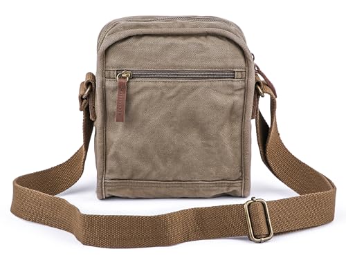 Gootium Small Canvas Cross Body Messenger Bag, Army Green - Image 2