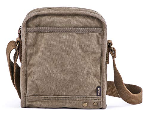 Gootium Small Canvas Cross Body Messenger Bag, Army Green - Image 5