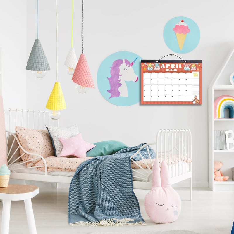 windrio 2026 Desk Calendar Wall Calendars, Large 17" x 12", November 2025 - December 2026 Monthly Planner Desktop, 14 Months Planning Organizing for Home, School, Office, Holiday, Gnome - Image 5