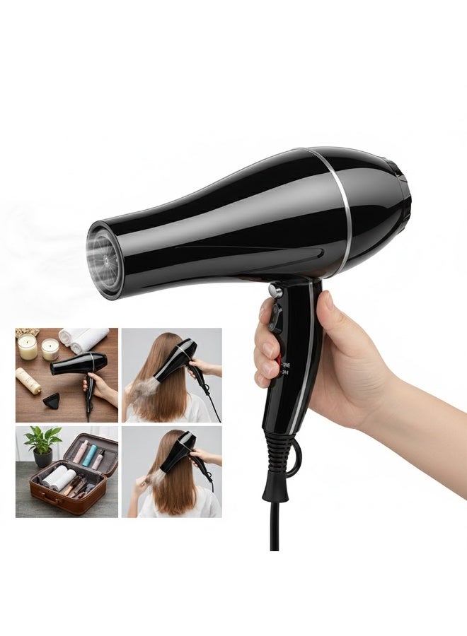 هوكو مجفف شعر Hoco HP12  - بقدرة 1450 واط – محرك عالي السرعة 36000RPM – تصميم انسيابي مع 6 مستويات حرارة وحماية مزدوجة – لون أسود - Image 4