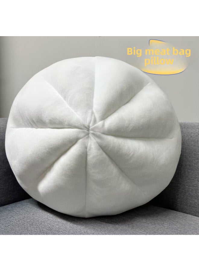 Big Baozi Pillow Back Pillow Big Meat Baozi Small Long Bag Shape Pillow Waist Pillow Sofa Bedside Pillow Sofa Cushion-Specifications:Cartoon Bun Pillow-cream Yellow Bag 45cm  - Image 2