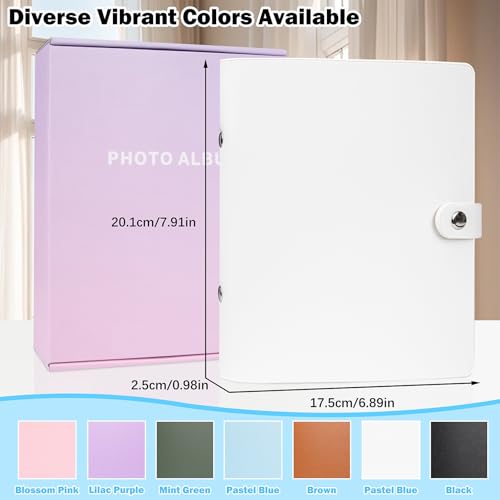 Ruibytree 320 Pockets Photo Album for Fujifilm Instax Mini LiPlay 12 11 9 8 40 41 99 Evo 7S Instant Film Camera, PU Leather Cover Photo Book for Polaroid 2x3 Pictures, Clay White - Image 3