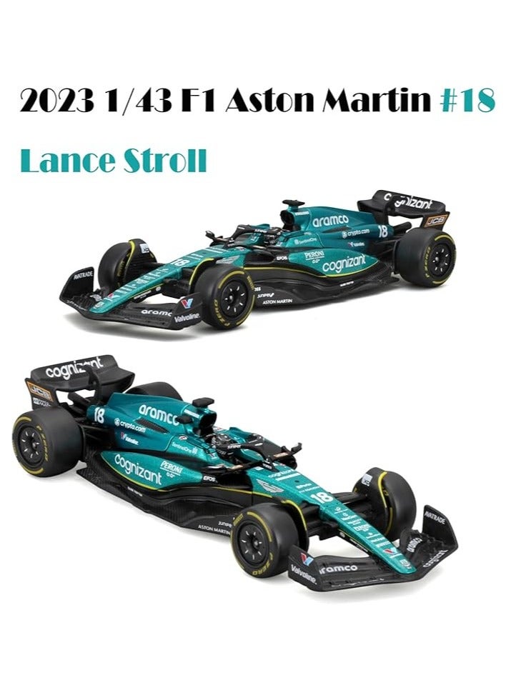 general New 2023 1/43 F1 AMR23 #18 Stroll Alloy Racing Formula 1 Aston Martin Model Adult Automatic Model Hardcover Collector's Edition - Image 2