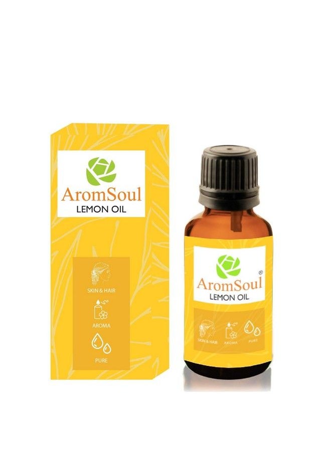 Aromsoul - 100% Pure & Natural Lemon Oil 30 Ml ; Cold Pressed ; Therapeutic Grade ; For Face Skin & Hair Care ; Pigmentation Whitening Dandruff & Aromatherapy - Image 1