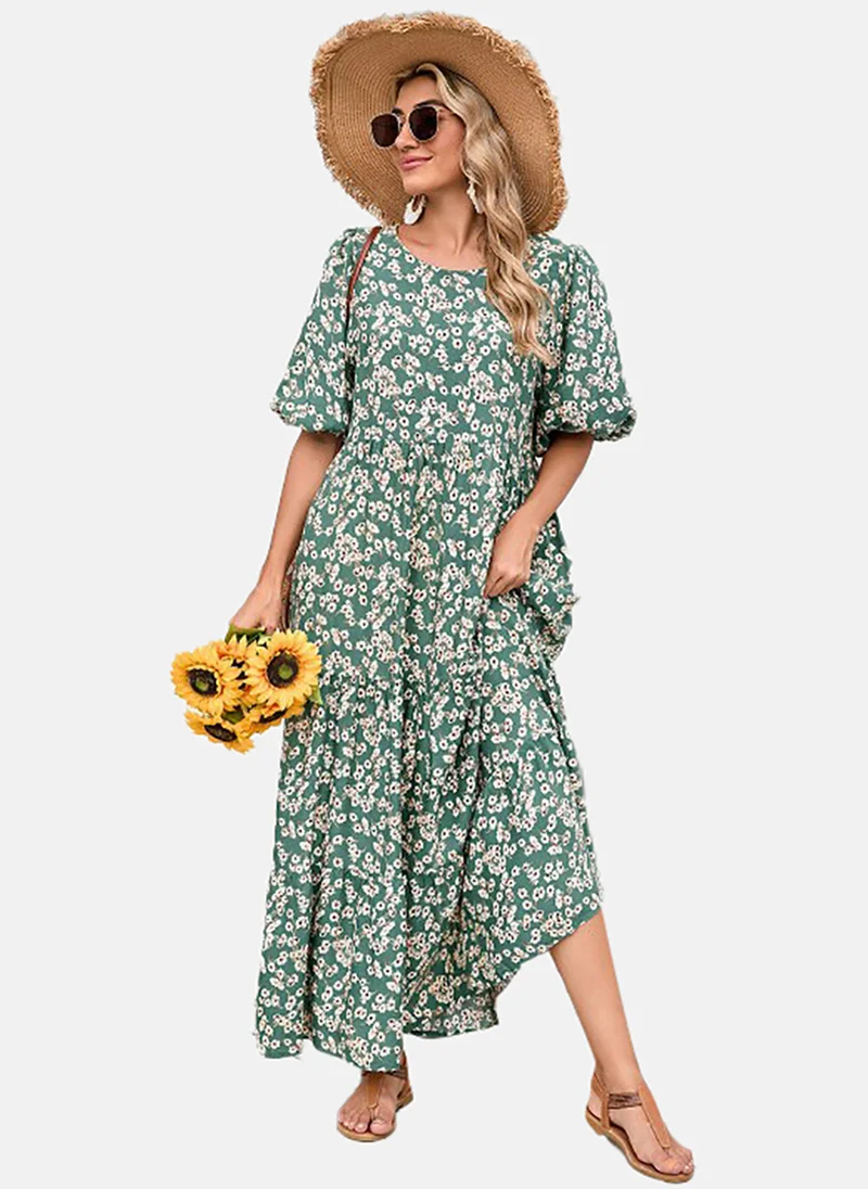 يونيكي Women Floral Print Maxi Dress
