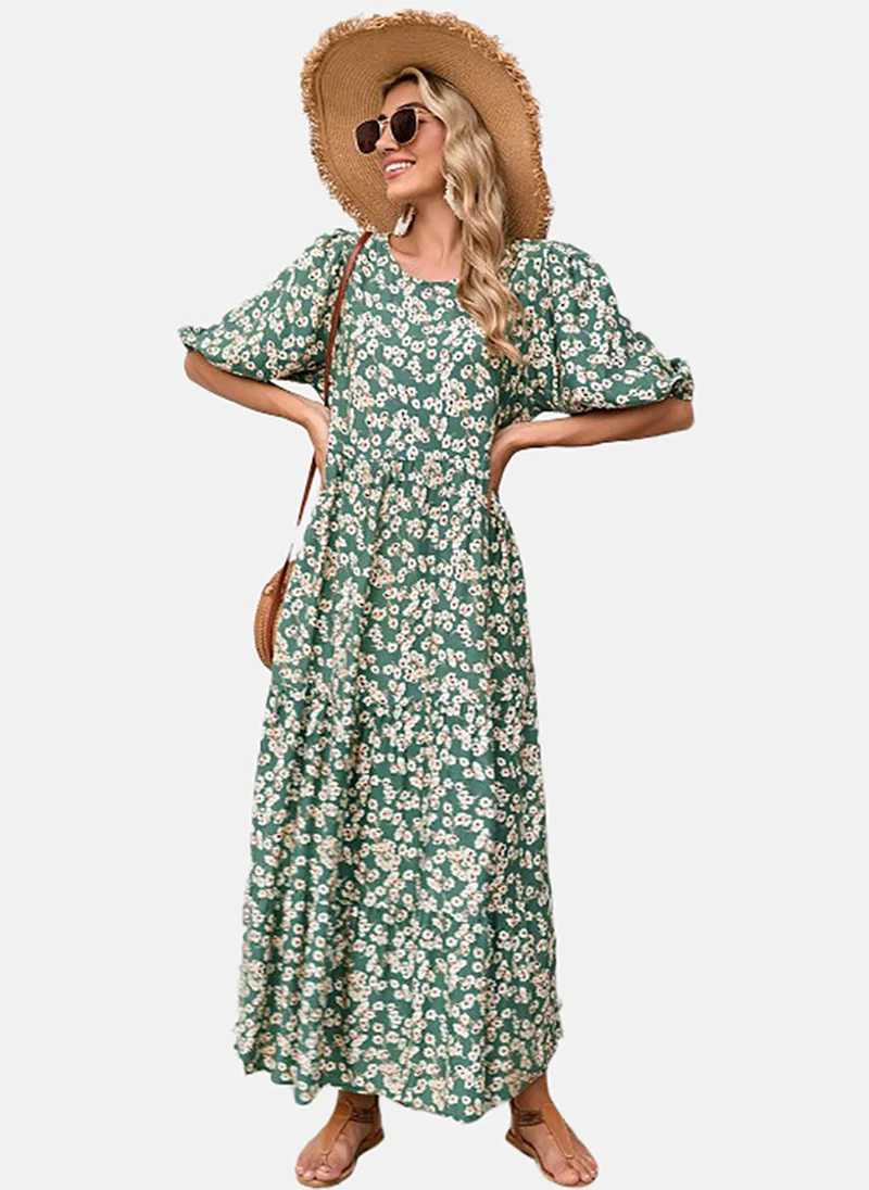 يونيكي Women Floral Print Maxi Dress
