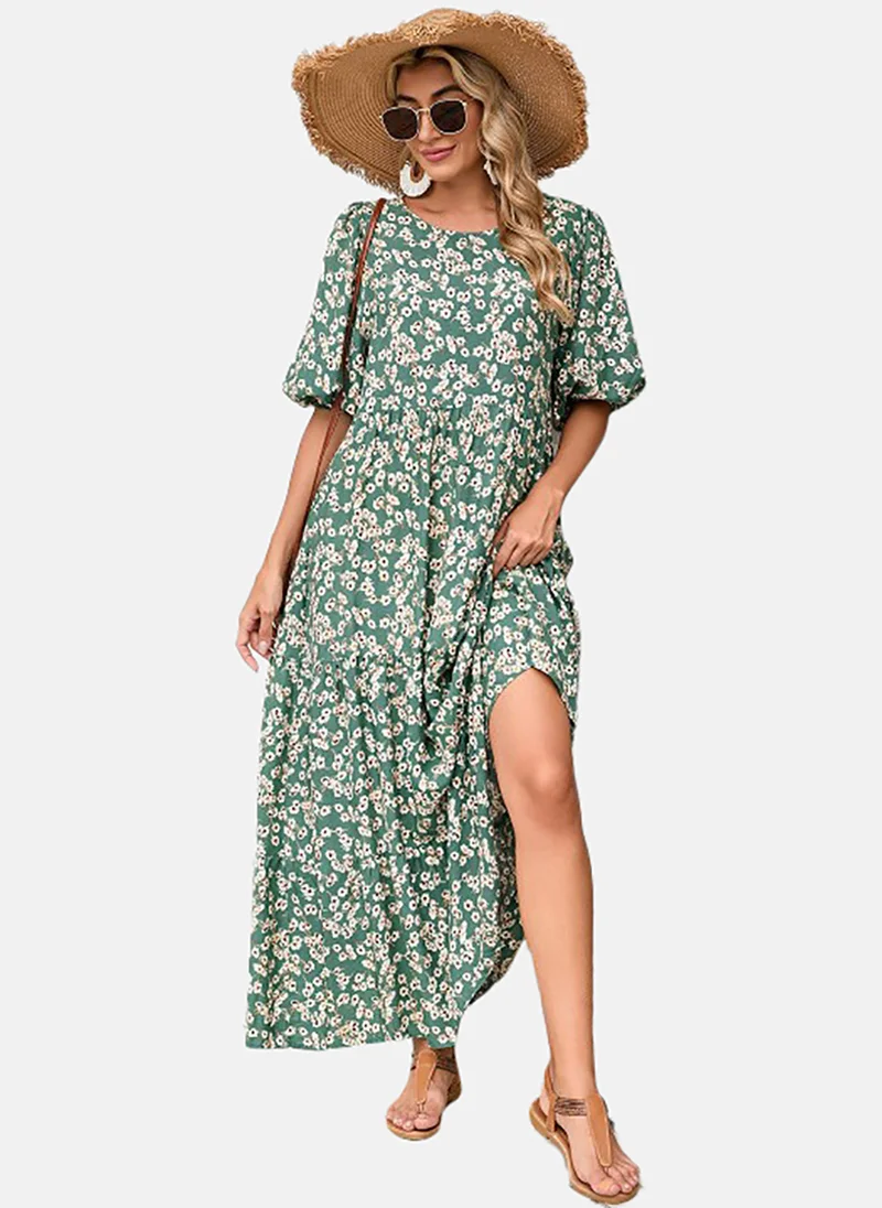 يونيكي Women Floral Print Maxi Dress