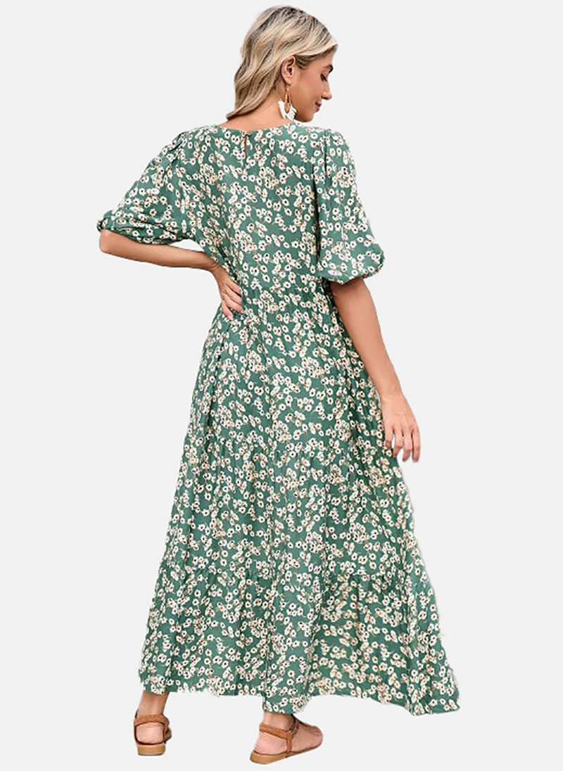 يونيكي Women Floral Print Maxi Dress