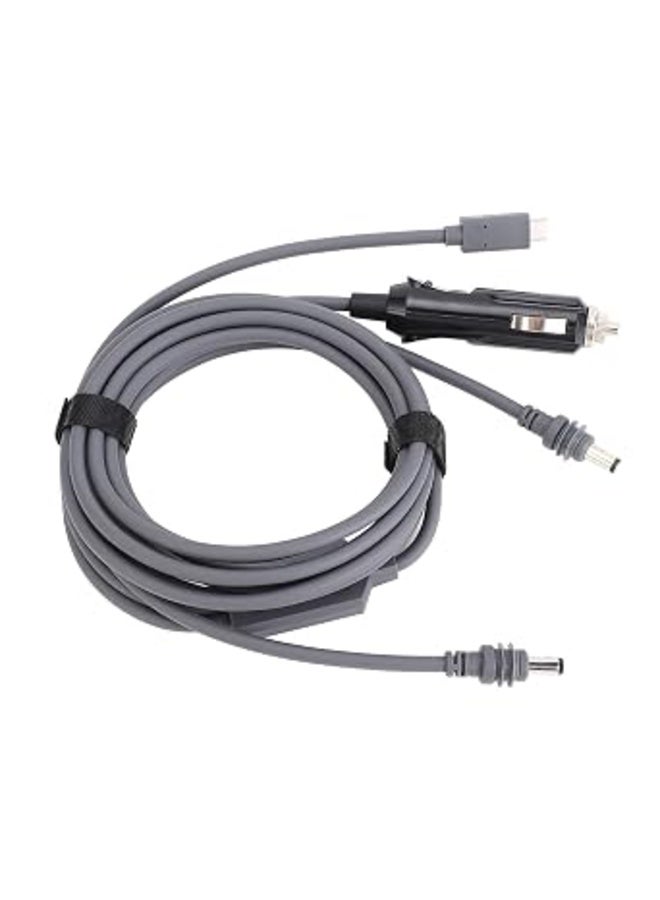 كابل طاقة تيار مستمر 3 في 1 من ستارلينك لـ Starlink Mini، مع USB C وشاحن سيارة، 3 متر، رمادي - Image 3