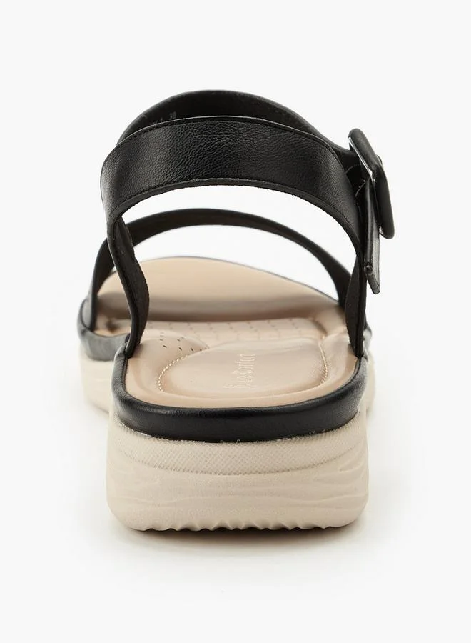 Le Confort BLACK Women Perforated Detail Sandals for Women | Best Price UAE