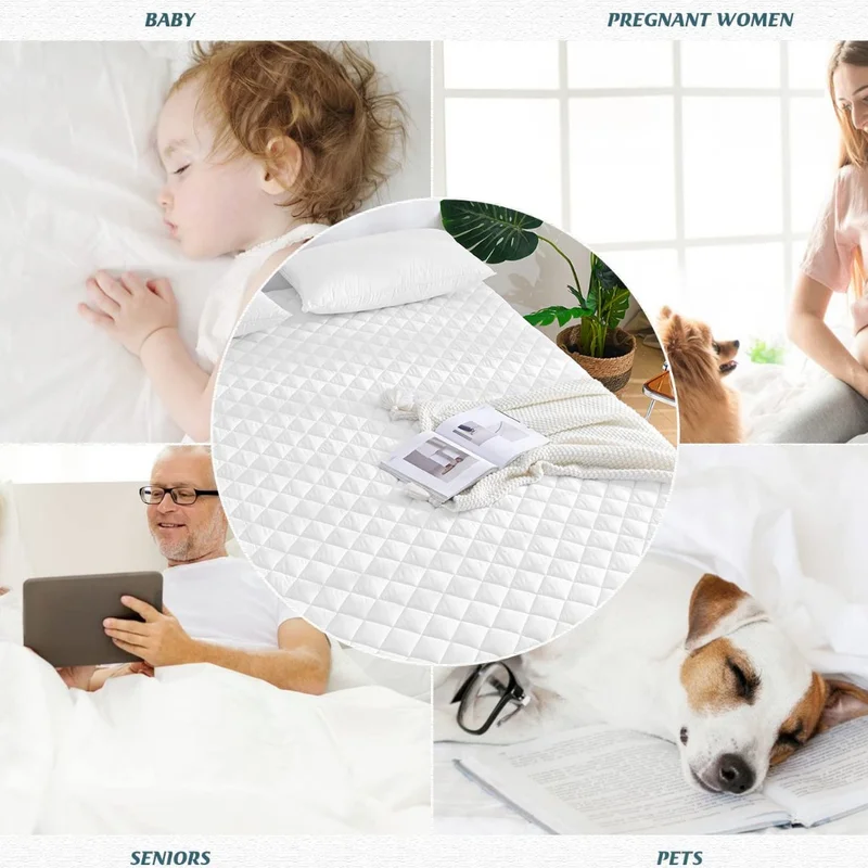 Seburam Liquid Proof Micro Quilted Fitted Baby Mattress Protector Double Bed Mattresses
