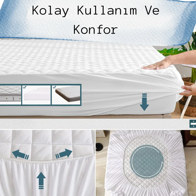 Seburam Liquid Proof Micro Quilted Fitted Baby Mattress Protector Double Bed Mattresses