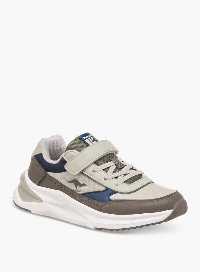 kangaROOS Boys' Panelled Sports Shoes with Hook and Loop Closure  - Image 2