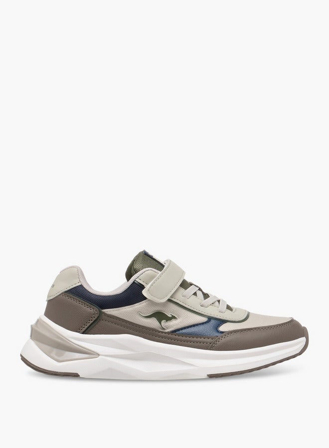 kangaROOS Boys' Panelled Sports Shoes with Hook and Loop Closure  - Image 3