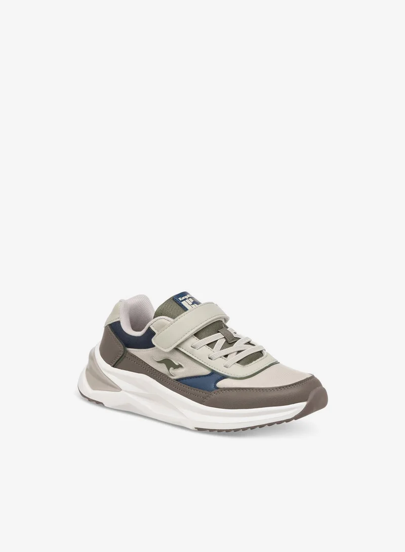 kangaROOS Boys' Panelled Sports Shoes with Hook and Loop Closure