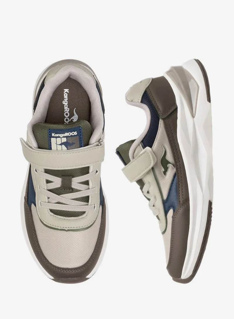 kangaROOS Boys' Panelled Sports Shoes with Hook and Loop Closure