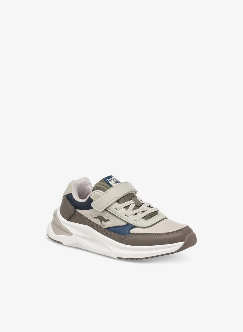 kangaROOS Boys' Panelled Sports Shoes with Hook and Loop Closure