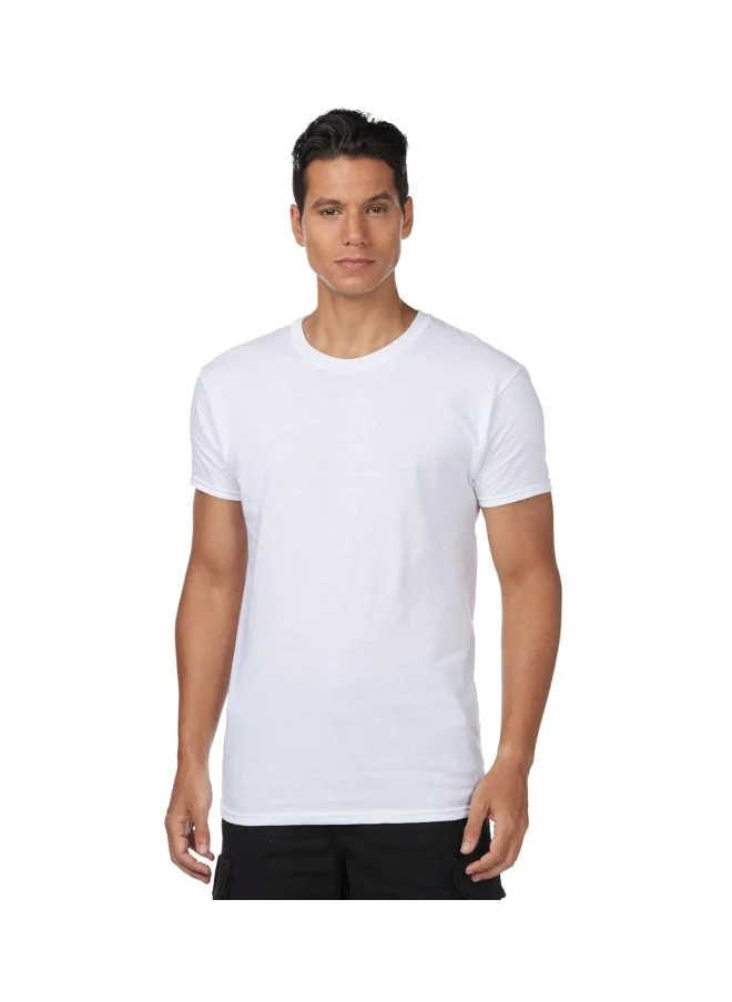 هينز Hanes Mens 3 Pack Tagless Crew Neck T Shirt White Large