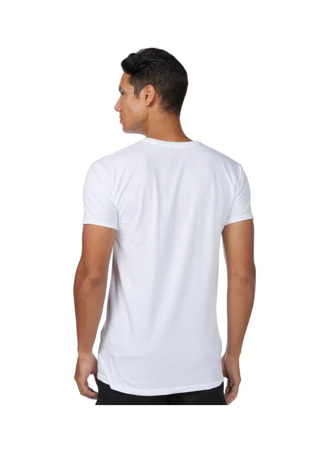 هينز Hanes Mens 3 Pack Tagless Crew Neck T Shirt White Large