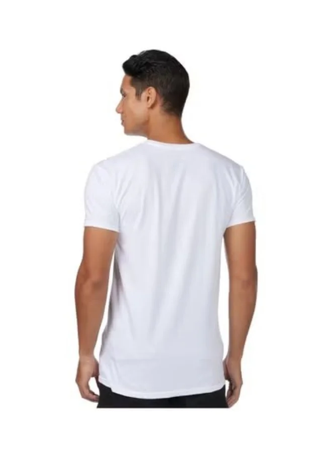 هينز Hanes Mens 3 Pack Tagless Crew Neck T Shirt White Large