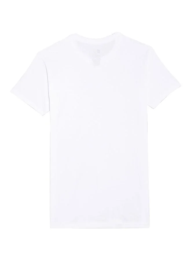 Hanes  Hanes Mens 3 Pack Tagless Crew Neck T Shirt White Large for Men | Best Price UAE