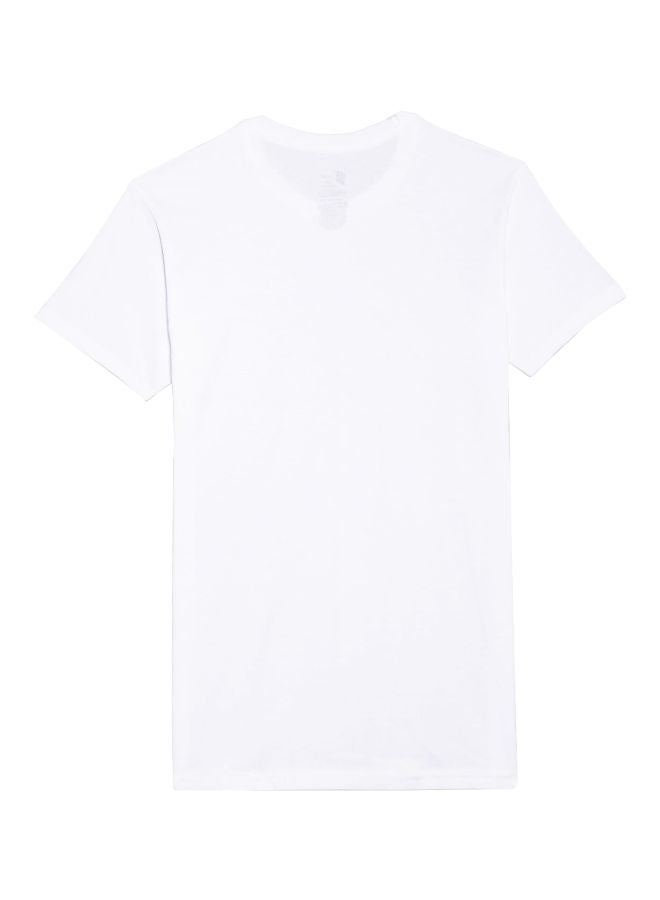 Hanes Mens 3 Pack Tagless Crew Neck T Shirt White Large - Image 5