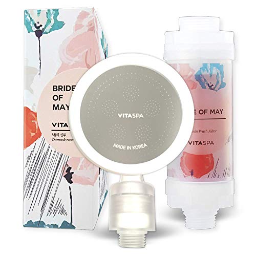VITASPA Vitamin C Shower Head Filter Set Made in Korea (Red) - Exellent Skin & Hair Enhancement, Aroma Therapy, Remove Chlorine & Impurities/Gift idea For Her/Him, wife, girlfriend - Image 1