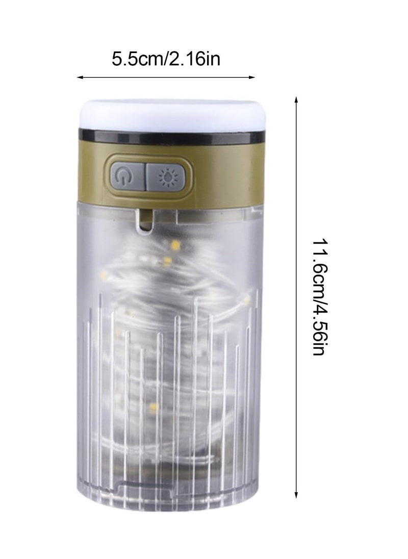 KASTWAVE - Camping Light String, Tent String Lights, 2 in 1 LED Rechargeable Flashlight and Warm Light Camping Light, Romantic Water Resistant RV String Lights, Outdoor Portable Tent Atmosphere Decoration Light - Image 1