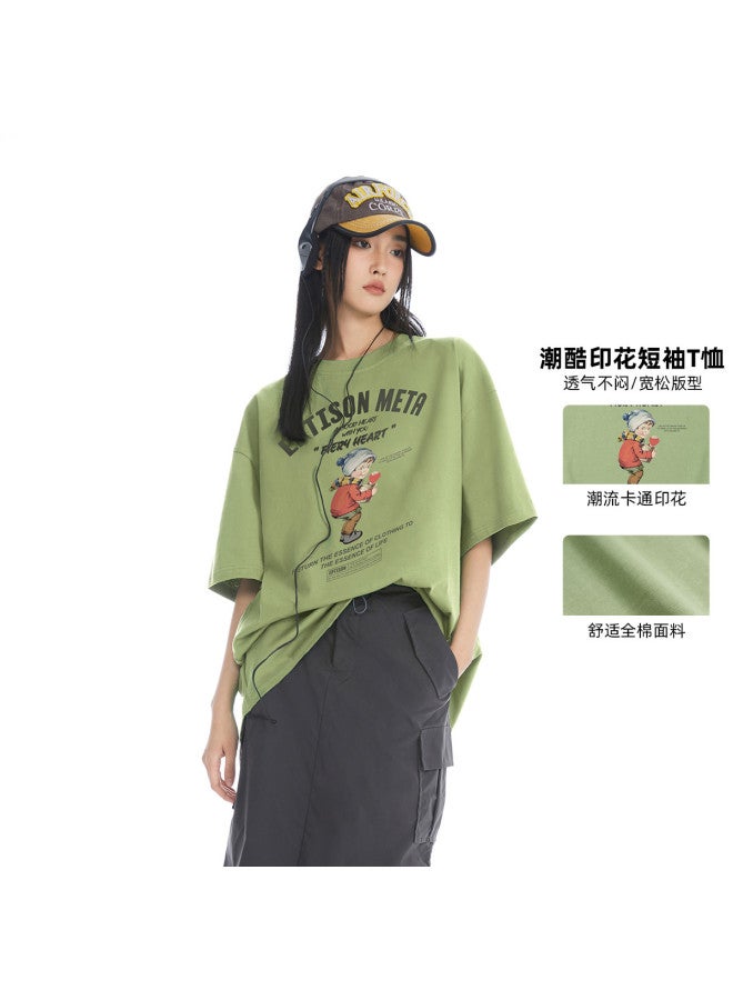 EPTISON cartoon Print Trendy & Versatile Unisex Short Sleeve T-shirt For Men/women - Summer Couple Outdoor Sports Tee - Image 2