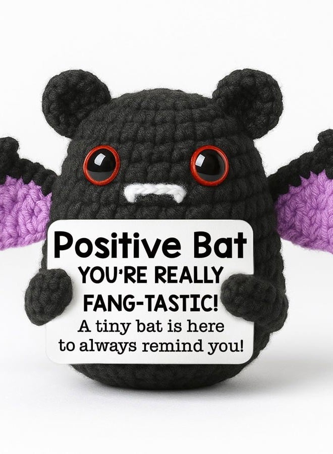 MBL Positive Inspirational Bat Gifts - Small Cute Handmade Emotional Uplifting Support Knitted Bats for Women Kids Teens Friends Halloween Birthday Graduation Christmas Stocking Stuffers Presents - Image 1