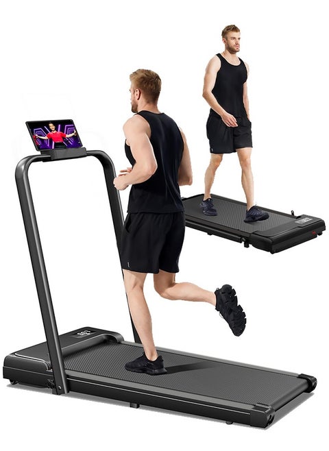 Walking Pad Treadmill, Under Desk Treadmill for Home Office, 3 in 1 Portable Folding Treadmills, 265lbs Capacity 2.5HP Low-Noise Walking Pad for Walking Jogging Running