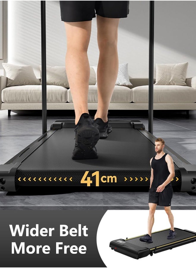 Walking Pad Treadmill, Under Desk Treadmill for Home Office, 3 in 1 Portable Folding Treadmills, 265lbs Capacity 2.5HP Low-Noise Walking Pad for Walking Jogging Running