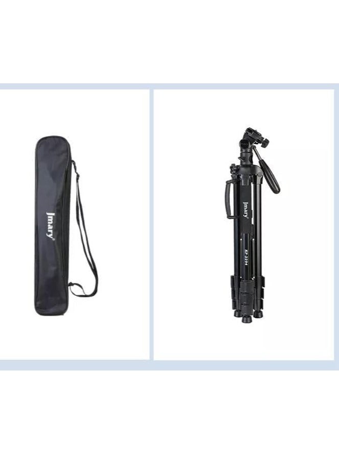 Jmary - KP-2294 Multifunctional Professional Tripod: Professional-grade tripod with multi-angle adjustment features in black. - Image 1