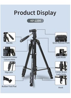 KP-2294 Multifunctional Professional Tripod: Professional-grade tripod with multi-angle adjustment features in black. - pzsku/ZEFD78AEA4F15F87E801DZ/45/_/1739623206/385e5124-074f-4715-9e36-a81d5f6bd4ef