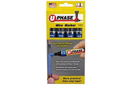 U-Mark U-Phase® Wire Marker Blue (Pack of 4) 10702PPM - Image 2
