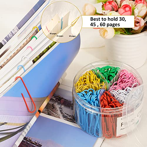 DANRONG Jumbo Paper Clips,265 PCS (2 Inch) Large Paperclips Colorful Clips for Paperwork Ideal for Home, School and Office Use Colored - Image 3