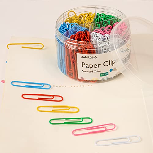 DANRONG Jumbo Paper Clips,265 PCS (2 Inch) Large Paperclips Colorful Clips for Paperwork Ideal for Home, School and Office Use Colored - Image 4