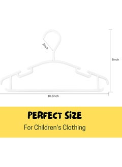 Scrolls 60 Pieces-Baby Clothes Hangers Nonslip Children Coat Hangers Plastic Nursery Hangers With Notched Shoulder For Babies Toddlers Kids Clothes Hanger,suit hanger  - Image 2