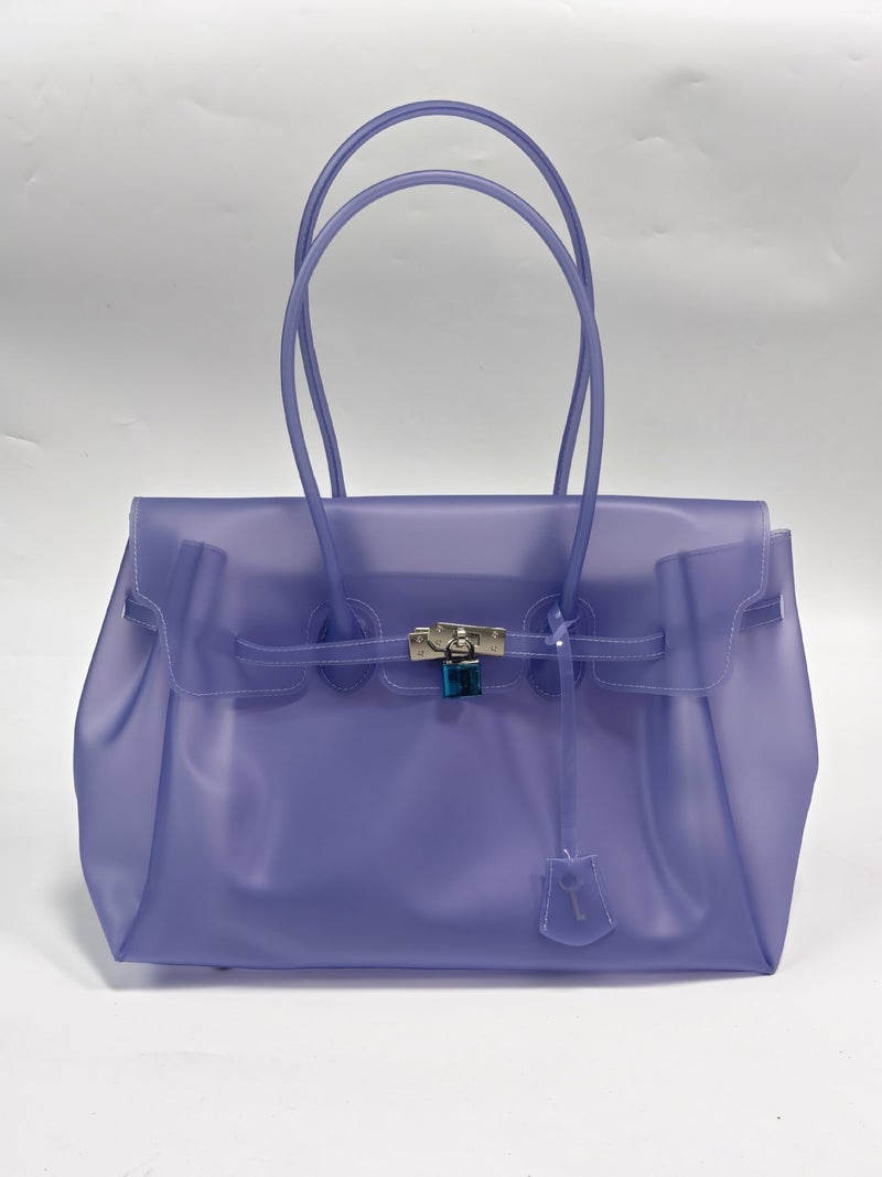 Jelly Tote Bag with Single Shoulder Strap for Daily and Beach Use